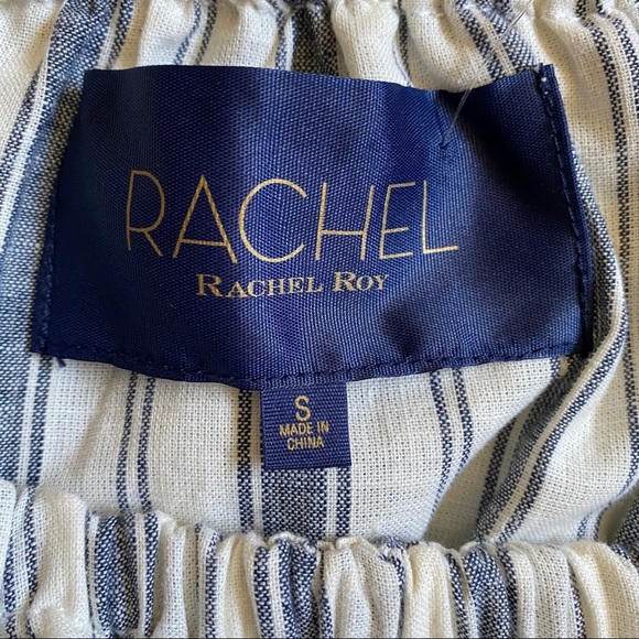 NEW Rachel Roy Jacinta Stripe Linen Blend Dress - Picture 6 of 9